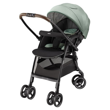 【シートマットプレゼント】ラクーナクッション AE リミテッド グリーン(GN) アップリカ ベビーカー 軽量 オート4輪 両対面 A型 振動吸収設計【P/N】【3年保証対象品】【送料無料 沖縄・一部地域を除く】【ラッピング不可商品】